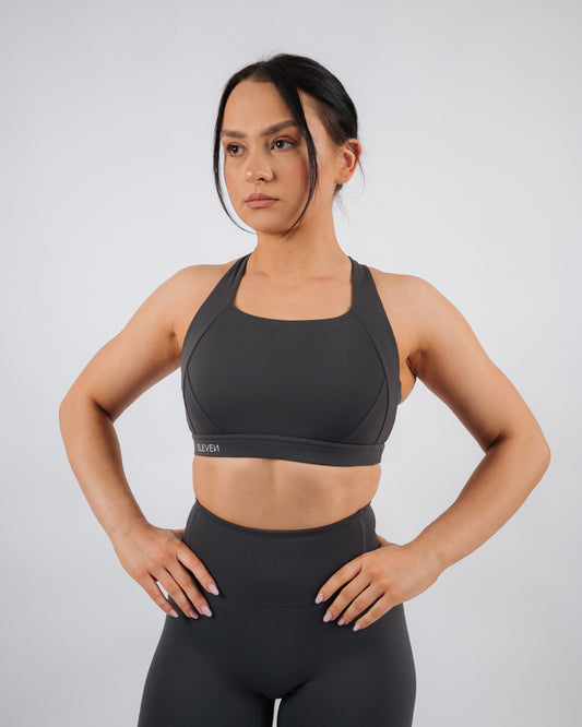 Inspire Square Bra | Shadow Gray