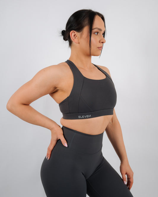 Inspire Square Bra | Shadow Gray