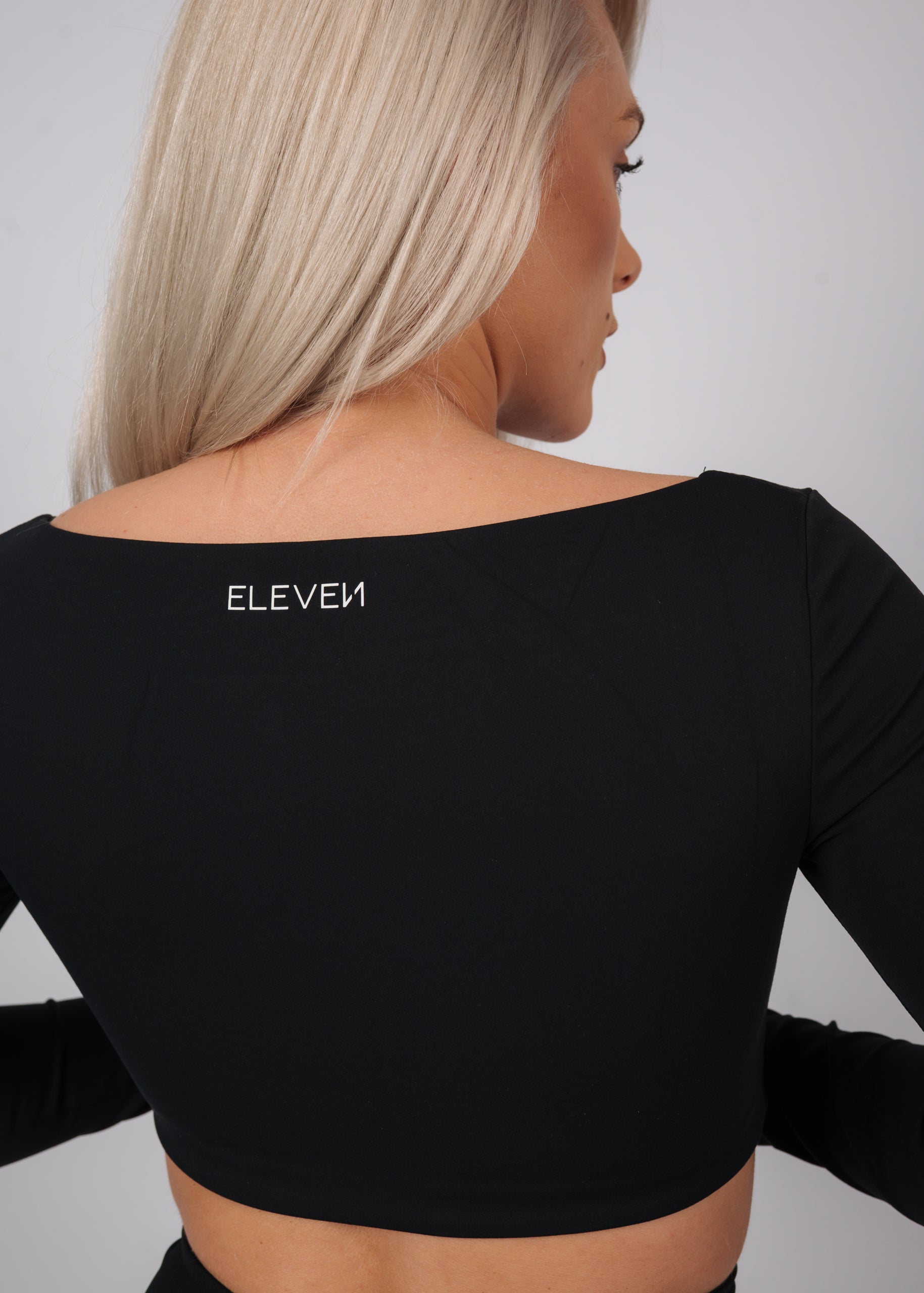Inspire Long Sleeve Crop Top | Black