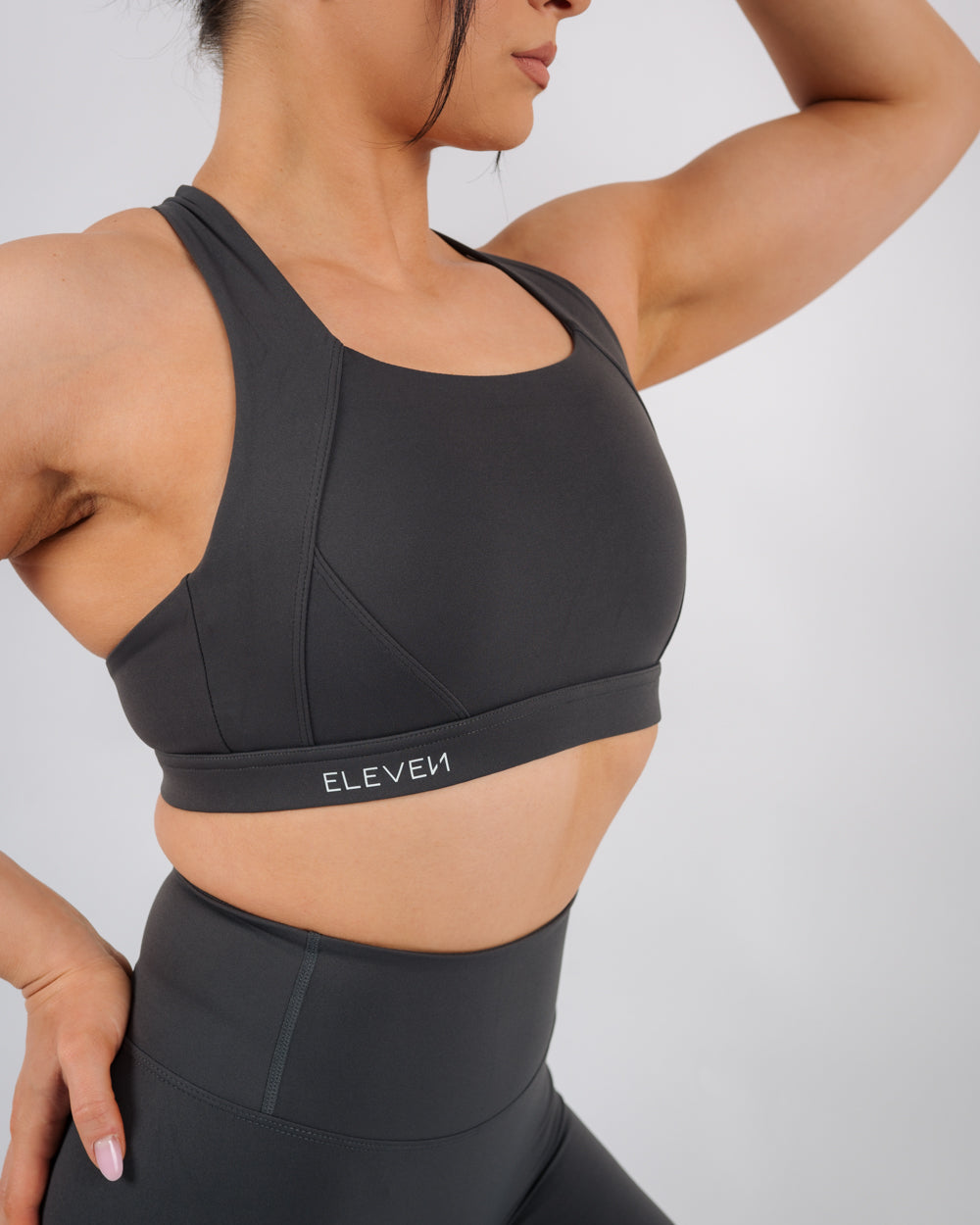 Inspire Square Bra | Shadow Gray