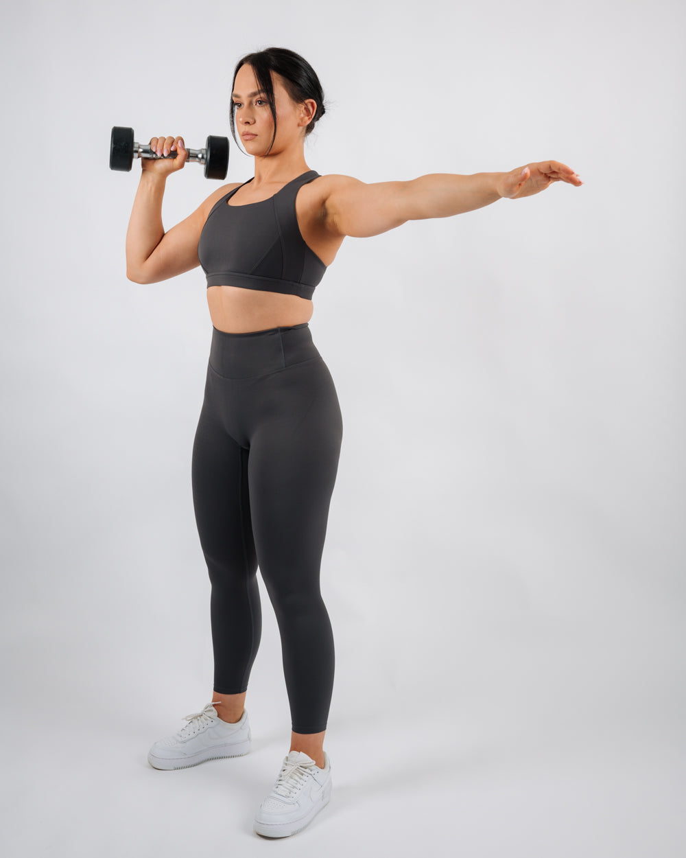 Inspire Square Bra | Shadow Gray