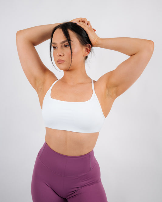 Inspire Criss Cross Bra | White