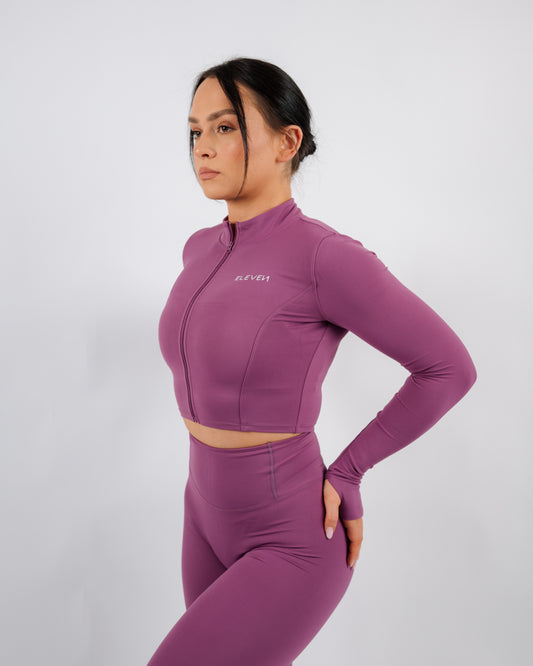 Inspire Crop Jacket | Raspberry Purple