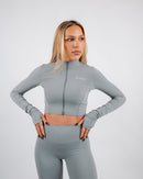 Inspire Crop Jacket | Ice Gray