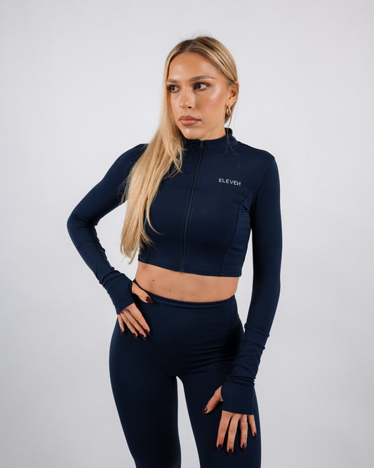 Inspire Crop Jacket | Navy Blue