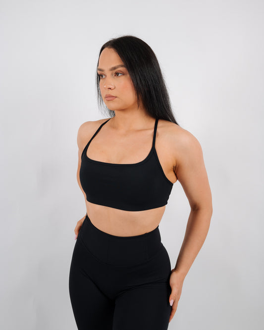 Inspire Criss Cross Bra | Black