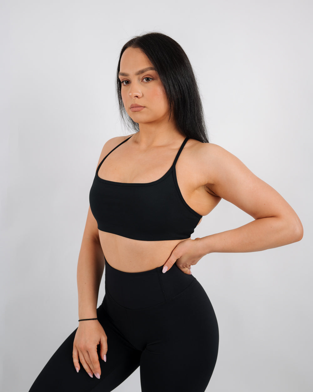 Inspire Criss Cross Bra | Black