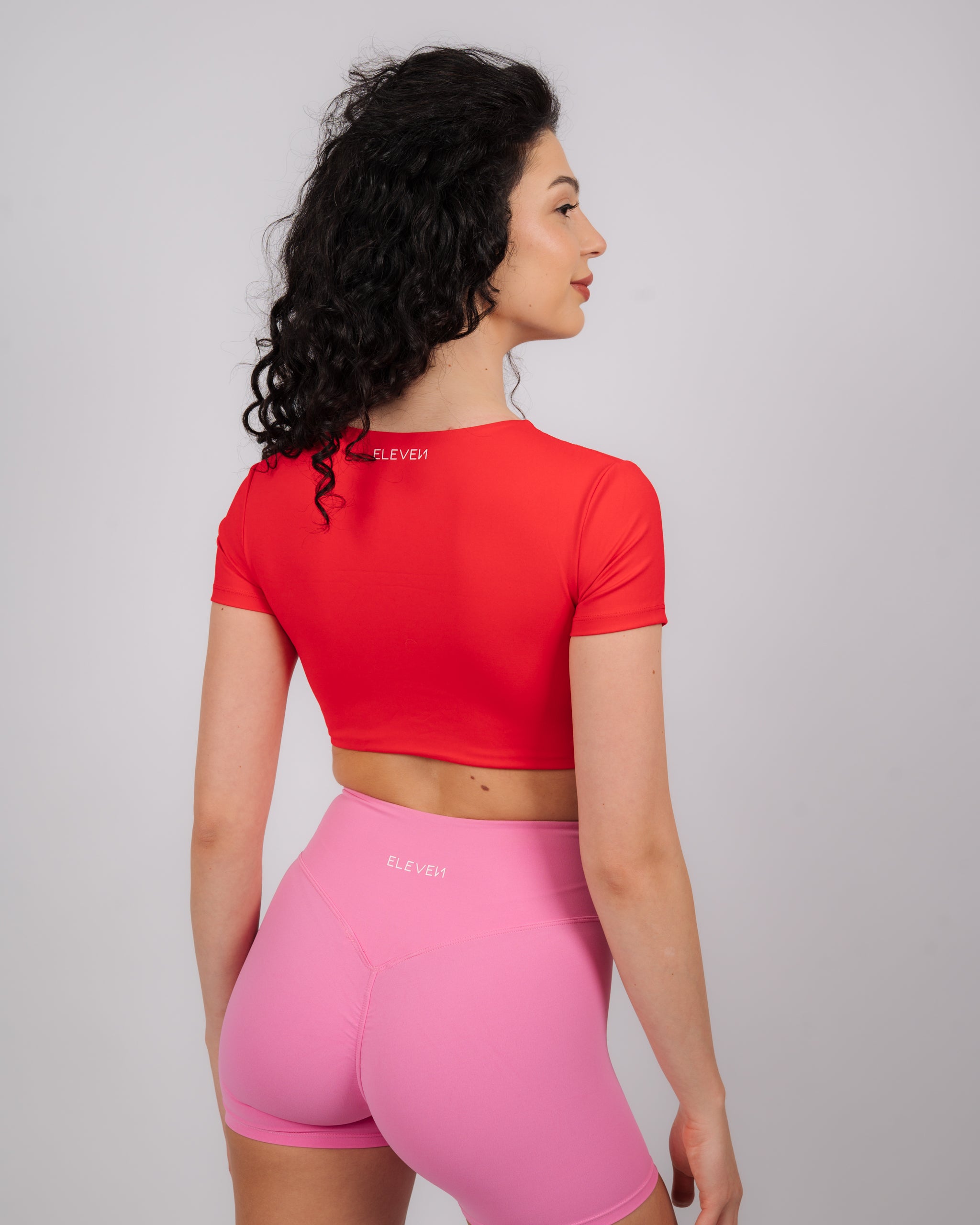 Inspire Twist Crop Top | Candy Red