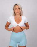 Inspire Twist Crop Top | White