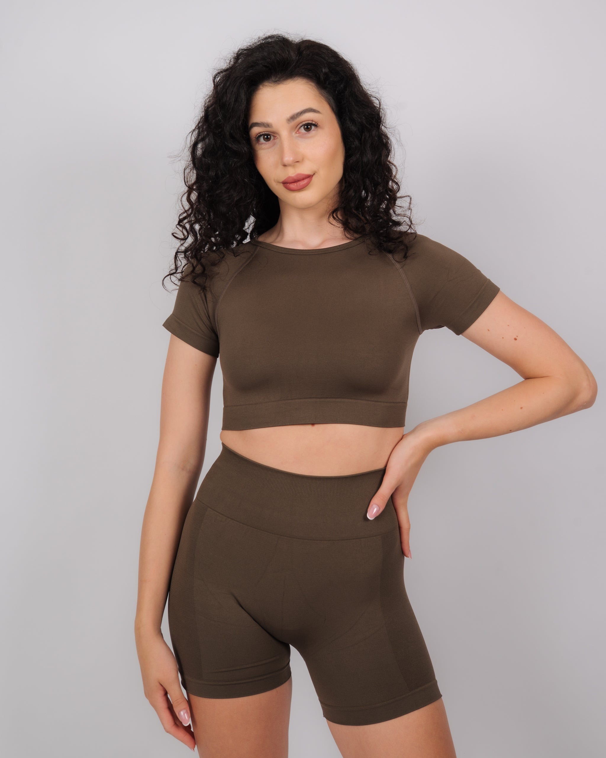 Define Short Sleeve Crop Top | Truffle