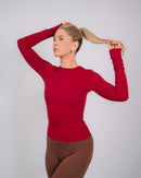 Inspire Long Sleeve Top | Ruby Red