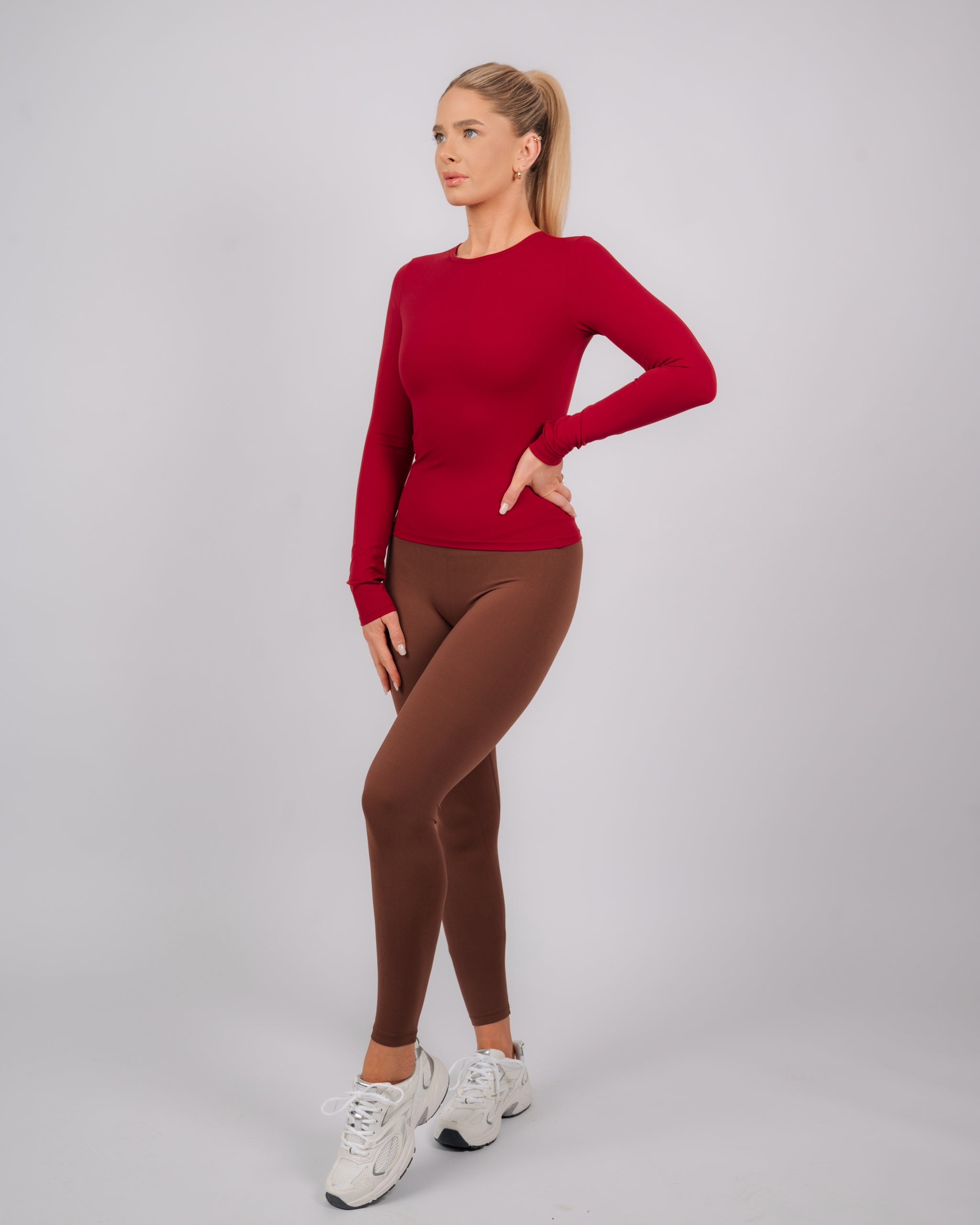 Inspire Long Sleeve Top | Ruby Red