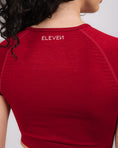 Încarcă imaginea în Gallery viewer, Define Short Sleeve Crop Top | Cherry Red
