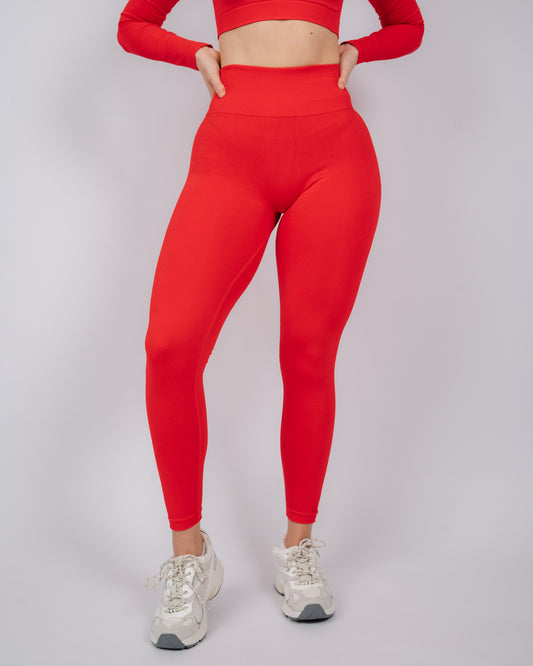 Define High Waisted Leggings | Chilli Red