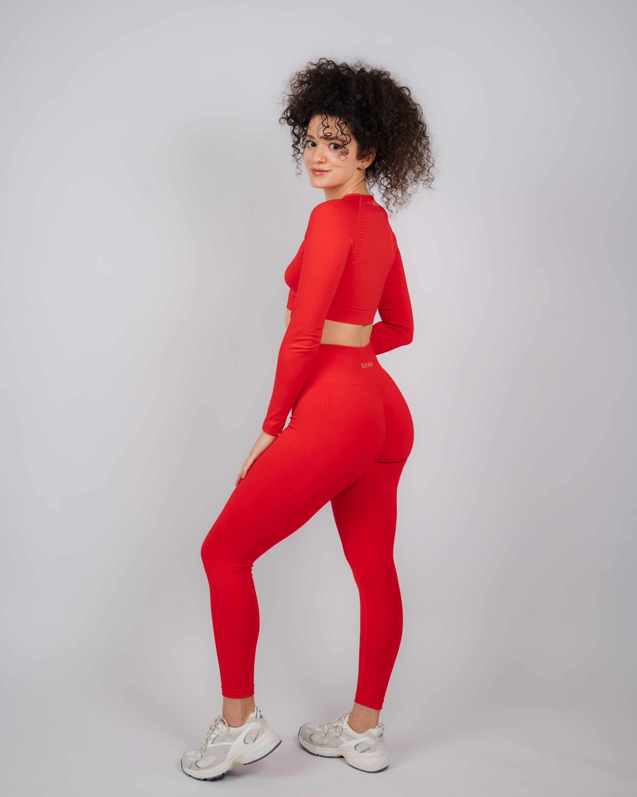 Define Long Sleeve Crop Top | Chilli Red