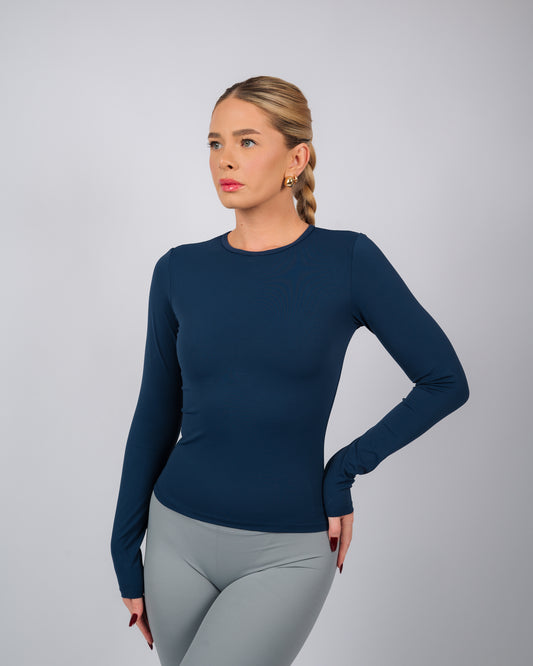 Inspire Long Sleeve Top | Navy Blue