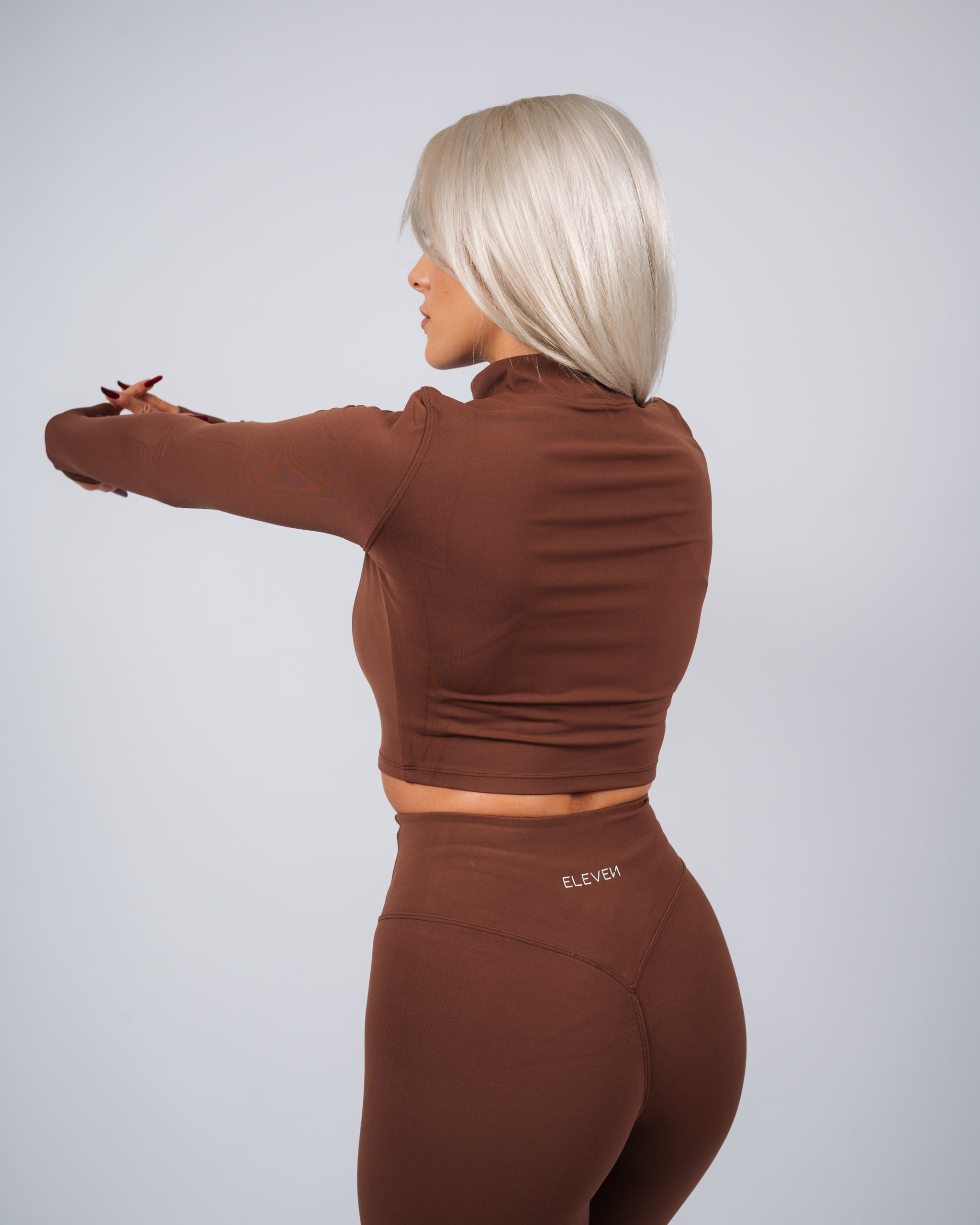 Inspire Crop Jacket | Coffee Brown