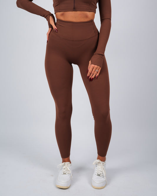 Inspire High Waisted Leggings | Coffee Brown