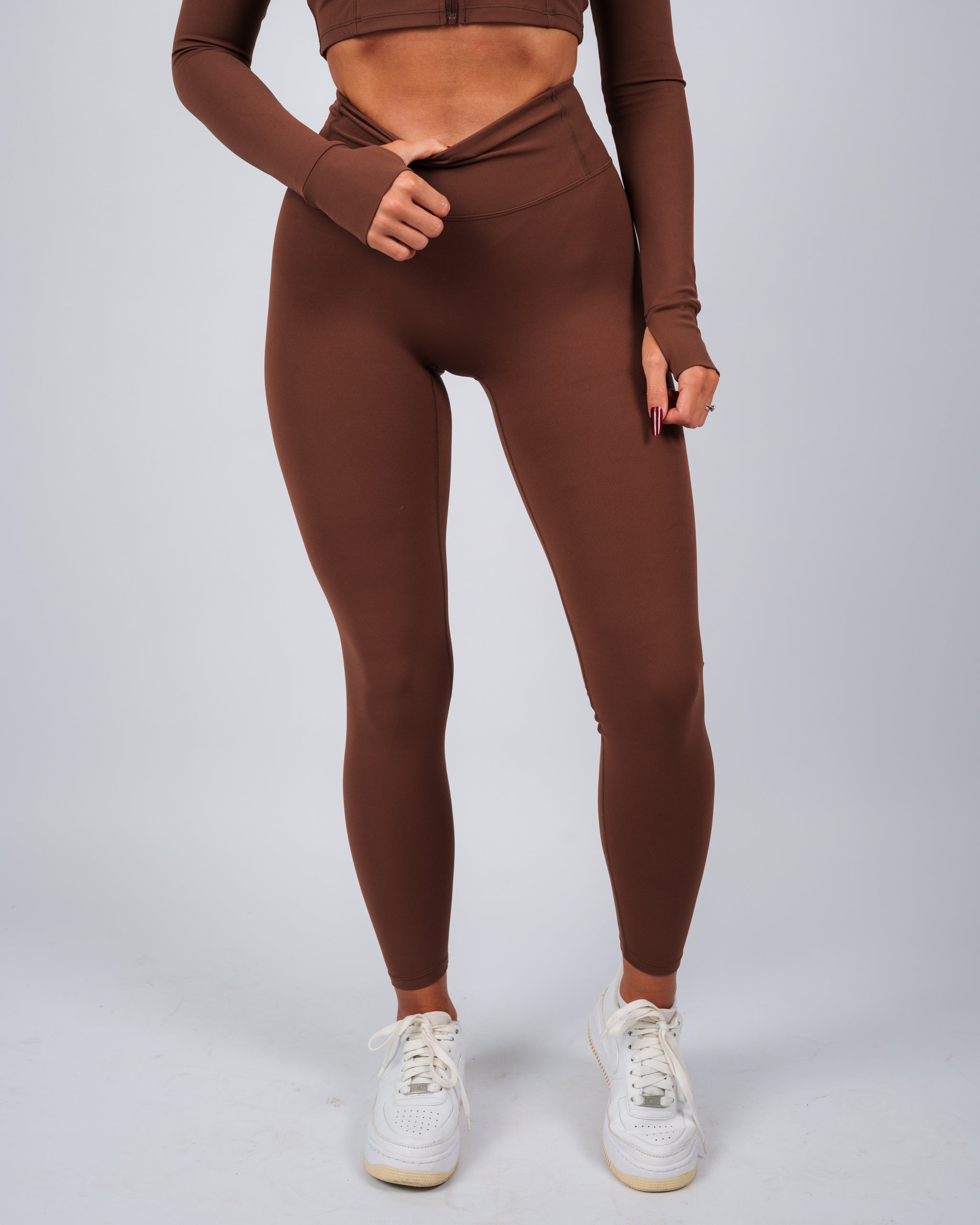 Inspire High Waisted Leggings | Coffee Brown