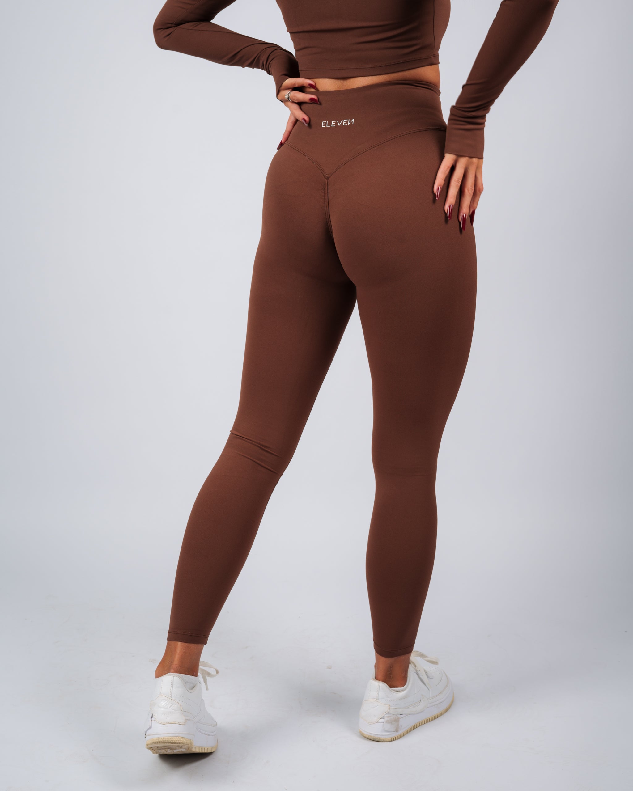 Inspire High Waisted Leggings | Coffee Brown