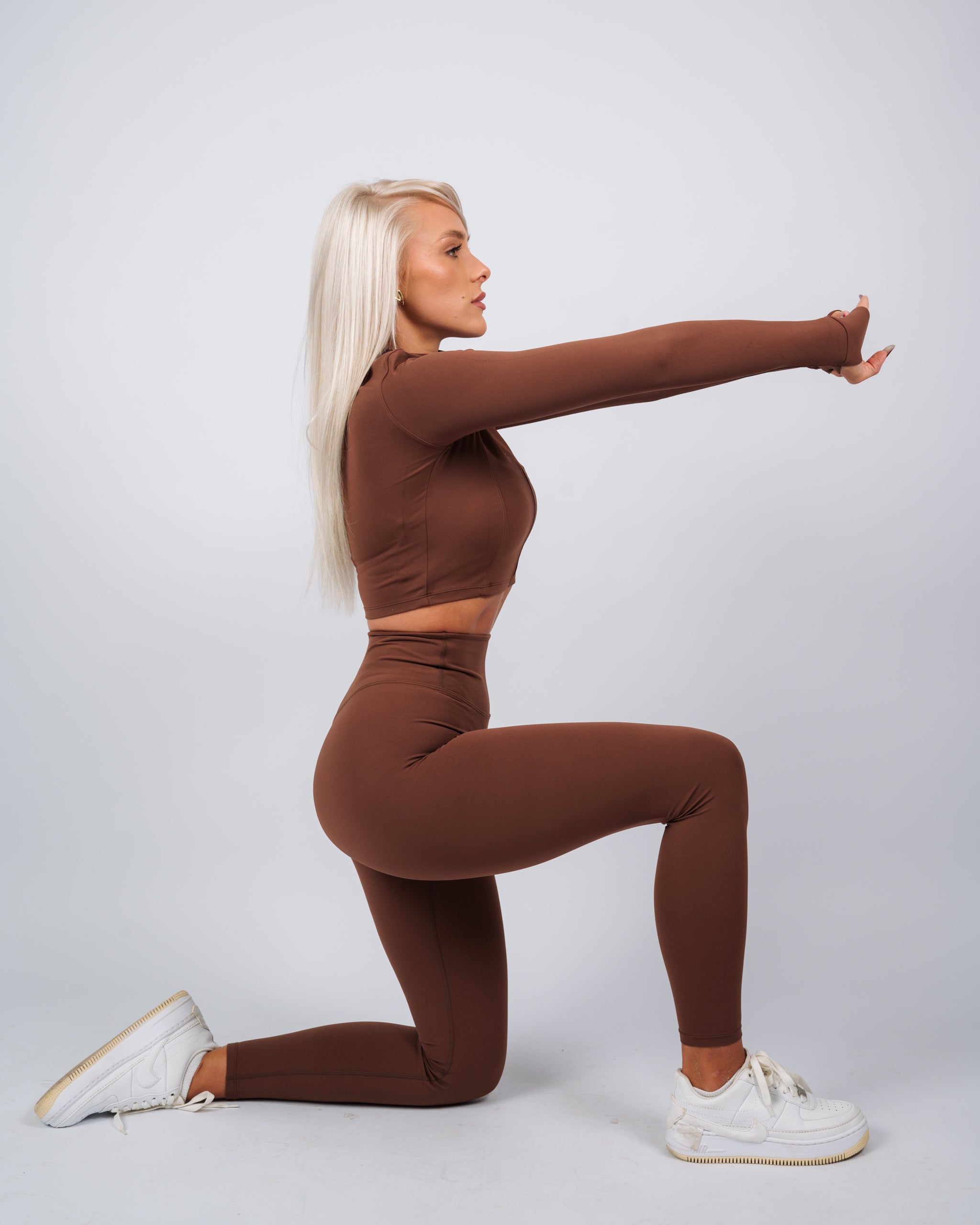 Inspire High Waisted Leggings | Coffee Brown