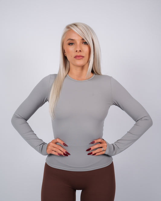Inspire Long Sleeve Top | Ash Gray