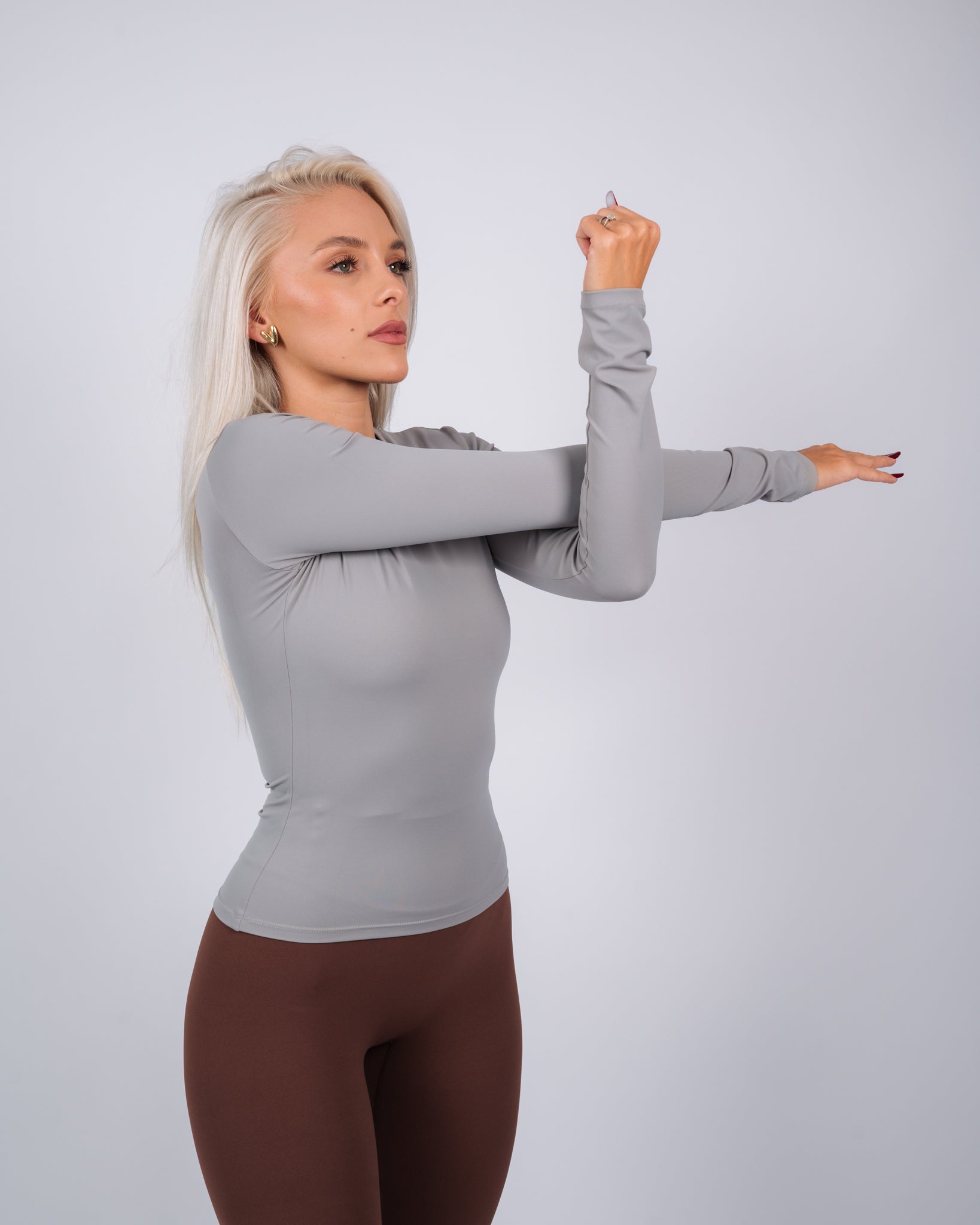 Inspire Long Sleeve Top | Ash Gray