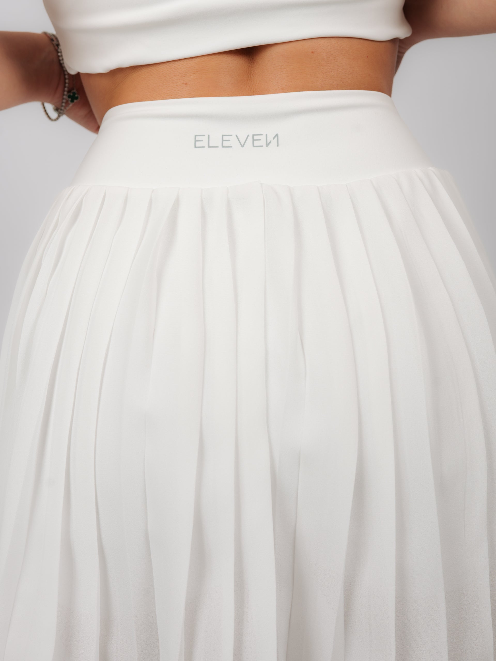 Game, Set, Match Pleated Skirt | White