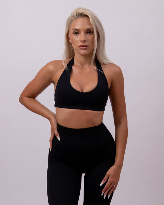 Inspire Halter Bra | Black