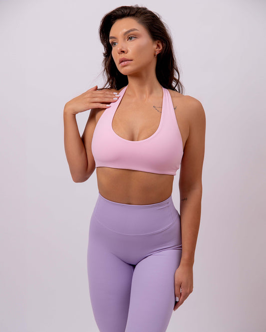 Inspire Halter Bra | Baby Pink
